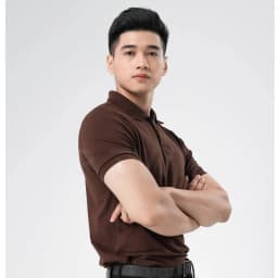 Thumbnail Áo Thun Polo Nam Cổ Bẻ Màu Nâu Vải Cotton Cá Sấu Thương Hiệu MrTwins® 2