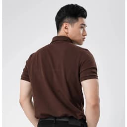 Thumbnail Áo Thun Polo Nam Cổ Bẻ Màu Nâu Vải Cotton Cá Sấu Thương Hiệu MrTwins® 3
