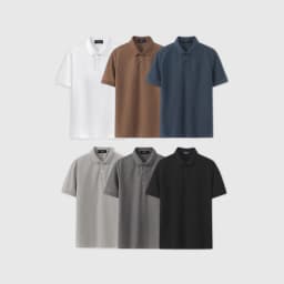 Thumbnail Áo thun polo nam ROWAY cotton thoáng mát, thấm hút, không nhăn form regular, polo trơn 1