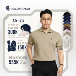 Thumbnail Áo thun polo nam tay ngắn BASIC CLASSIC vải cá sấu cotton piqué interlock sang trọng, tinh tế - POLOMANOR 1
