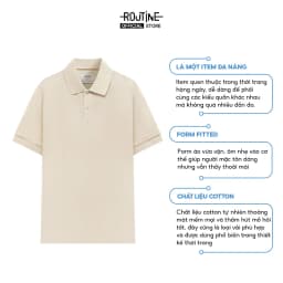 Thumbnail Áo Thun Polo Nam Tay Ngắn Cotton Trơn Form Fitted - Routine 10S24POL006 2