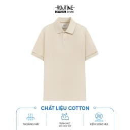 Thumbnail Áo Thun Polo Nam Tay Ngắn Cotton Trơn Form Fitted - Routine 10S24POL006 3