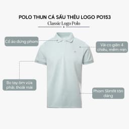 Thumbnail Áo thun polo nam trơn 4MEN PO153 có cổ bẻ basic form slimfit ôm đẹp trẻ trung, vải cá sấu chống nhăn mềm mịn mát giá rẻ 3