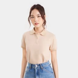 Thumbnail Áo thun polo nữ MARC FASHION trơn cơ bản basic vải mềm mịn mát CBMH091822 3