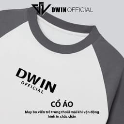 Thumbnail Áo thun raglan nam nữ DWIN phông tay lỡ cotton unisex oversize form rộng basic local brand tshirt 2