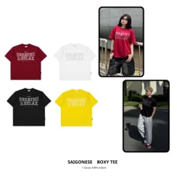 Thumbnail Áo Thun SAIGONESE Cổ Tròn Họa Tiết Đính Đá Form Boxy Unisex Nam Nữ 4 Màu 1