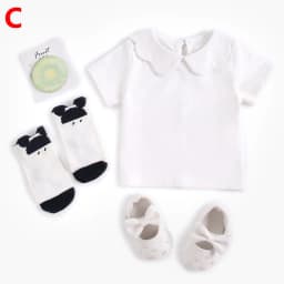 Thumbnail Áo thun SANLUTOZ tay dài bo phồng màu trắng bằng cotton cho bé sơ sinh 3