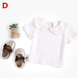 Thumbnail Áo thun SANLUTOZ tay dài bo phồng màu trắng bằng cotton cho bé sơ sinh 4