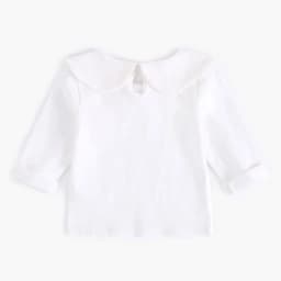 Thumbnail Áo Thun Sanlutoz Tay Dài Màu Trắng Chất Liệu Cotton Cho Bé Gái 2