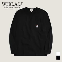 Thumbnail Áo Thun Steve Embroidered Pocket Long Sleeve T-Shirt Unisex Style | WHLAD3822U 1