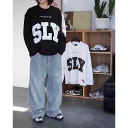 Thumbnail Áo thun tay dài SLY Twinkle - Black White 2