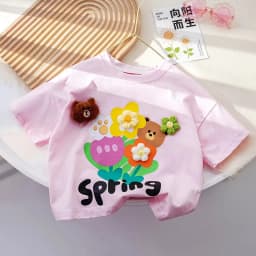 Thumbnail Áo Thun Tay Ngắn Họa Tiết Hình Vẽ Cho Bé Gái 1-11 Tuổi MINTSCLOSET Quảng Châu - AR8425 2