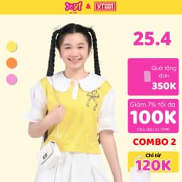 Thumbnail Áo thun tay phồng cho bé gái YF TAX037-4 1