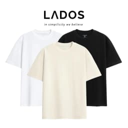 Thumbnail Áo Thun Tee cổ tròn 100% cotton 250gsm Unisex Lados-19144 chất dày dặn, thấm hút, phong cách trẻ trung 1