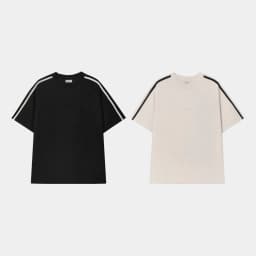 Thumbnail Áo Thun Teelab Stripe Lines Shoulder Tshirt Unisex Form Oversize Local Brand TS166 1