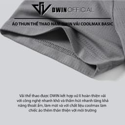 Thumbnail Áo thun thể thao nam DWIN basic chất vải coolmax co dãn 4 chiều  thoáng mát thấm hút mồ hôi 3
