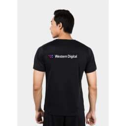 Thumbnail Áo thun thể thao nam năng động co dãn thoáng khí Promax màu đen logo Western Digital 4