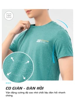 Thumbnail Áo thun thể thao nam YODY áo ngắn tay cổ tròn chất co giãn, thoáng mát, thấm hút tốt STM6081 4