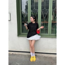 Thumbnail Áo Thun Thêu Logo Ngoằn Ngoèo Màu Đen Brand TSUN Chính Hãng - Wiggle Tee Đen UNISEX Oversize 4