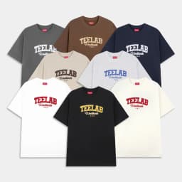 Thumbnail Áo Thun Thêu Teelab Basic Logo Form Rộng 8 Màu Hot Trend Unisex Local Brand TS324 1