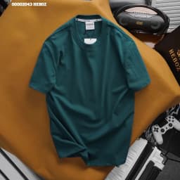 Thumbnail Áo thun trơn basic Heboz 5M, áo thun nam cổ tròn chất vải cotton 2 chiều co giãn thoáng mát - 00002043 2