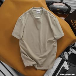 Thumbnail Áo thun trơn basic Heboz 5M, áo thun nam cổ tròn chất vải cotton 2 chiều co giãn thoáng mát - 00002043 3