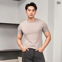 Thumbnail Áo thun trơn cotton mềm mại 360 Boutique áo phông nam nữ trơn có cổ tròn form thể thao APTOL605 2