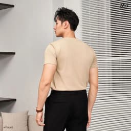 Thumbnail Áo thun trơn cotton mềm mại 360 Boutique áo phông nam nữ trơn có cổ tròn form thể thao APTOL605 3
