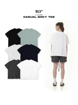 Thumbnail Áo thun trơn form boxy SLY Casual Tee 6 màu 2