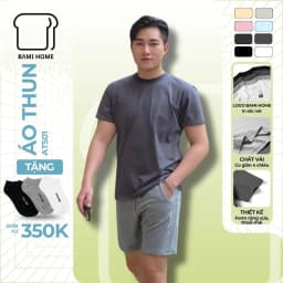 Thumbnail Áo thun trơn nam cao cấp BAMIHOME áo thun cổ tròn basic form vừa vặn, năng động thoải mái ATS01 1