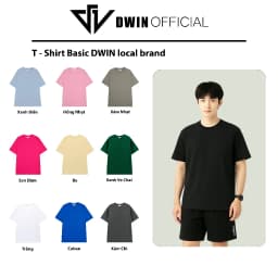 Thumbnail Áo thun trơn nam nữ DWIN basic tee tay lỡ phông cotton unisex oversize form rộng local brand tshirt 1