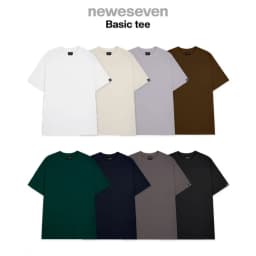 Thumbnail Áo thun trơn NEWSEVEN Basic Tee phông trơn nam nữ tay lỡ oversize form rộng 1