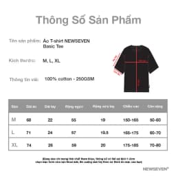Thumbnail Áo Thun Trơn NEWSEVEN Premium Form Oversize Unisex Nam Nữ  AT.500 1