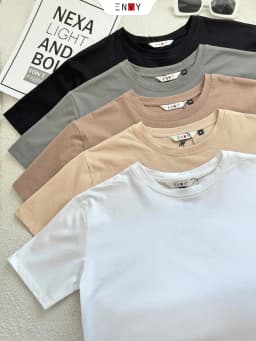 Thumbnail Áo Thun Trơn Nữ Tay Ngắn Basic ENVY AT0331 2