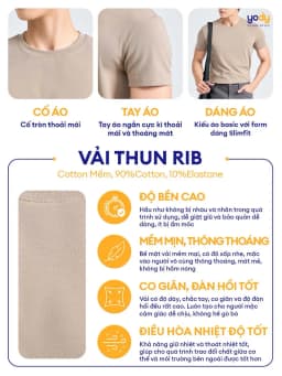 Thumbnail Áo thun T-shirt Nam YODY dáng slimfit cơ bản, vải cotton mềm mại, thông thoáng TSM7188 3