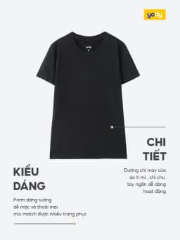 Thumbnail Áo thun t-shirt nữ YODY dáng suông thông thoáng, mềm mại, an toàn cho da TSN7301 3