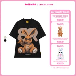 Thumbnail Áo Thun Unisex Bad Rabbit- Black Rabbit Player Rabbit Tee - Local Brand Chính Hãng 1