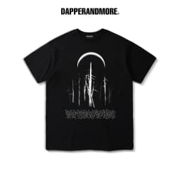 Thumbnail Áo Thun Unisex DAPPERANDMORE Under Moon Form Rộng Oversize 100% Cotton 250gsm - Black 1