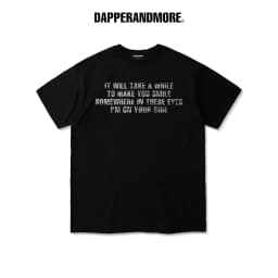 Thumbnail Áo Thun Unisex DAPPERANDMORE Space Song Form Rộng Oversize 100% Cotton 250gsm - Black 1