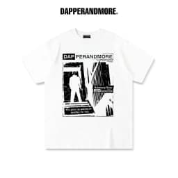 Thumbnail Áo Thun Unisex DAPPERANDMORE Paradise Form Rộng Oversize 100% Cotton 250GSM - White 1