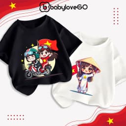 Thumbnail Áo thun Việt Nam cho bé trai bé gái BabyloveGO áo 30/4 cho bé chất cotton mềm mịn thoáng mát 2