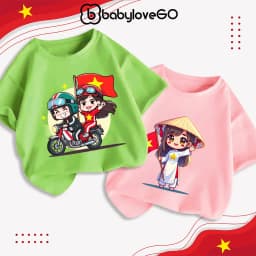 Thumbnail Áo thun Việt Nam cho bé trai bé gái BabyloveGO áo 30/4 cho bé chất cotton mềm mịn thoáng mát 3