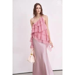 Thumbnail Áo tơ bèo xéo lệch tà MOLLYNISTA thiết kế quyến rũ thanh lịch nữ tính cao cấp 3