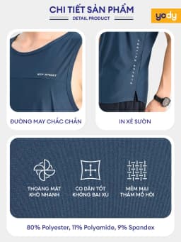 Thumbnail Áo T-shirt thể thao nam YODY áo balo sport thoáng mát khử mùi thấm hút mồ hôi STM7067 1