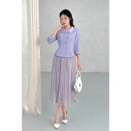 Thumbnail Áo vest cổ sen phối, khuy trai LAMER O65B24Q008 2