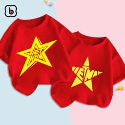 Thumbnail Áo Việt Nam cho bé BabyloveGO áo cờ đỏ sao vàng trẻ em chất cotton mềm mịn thoáng mát 2