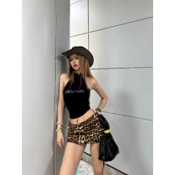 Thumbnail 𝐊𝐈𝐋𝐋 𝐒𝐘𝐒𝐓𝐄𝐌 - Áo yếm hở lưng croptop SPOIL ME phối ren đính đá lấp lánh ôm body 3