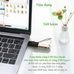 Thumbnail Đầu chuyển đổi cổng USB 3.0 sang Type C đực UGREEN US270 | Hỗ trợ OTG | Có dây gắn móc treo chìa khóa| Bảo Hành 18 Tháng 4