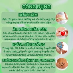 Thumbnail Đậu hà lan hữu cơ nhập khẩu không biển đổi gen ONFOD giảm cân ăn kiêng tiểu đường mẹ bầu bé ăn dặm 2