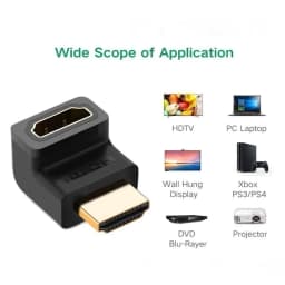 Thumbnail Đầu nối cổng HDMI cái sang HDMI đực vuông góc 270 độ UGREEN 20110 (màu đen) - Hàng phân phối chính hãng 1